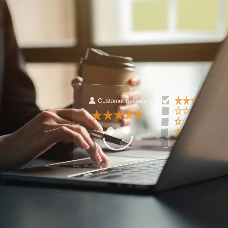 Product or service review ideas from customers, writing reviews from customers who use the products and services of the store to express their satisfaction and increase the credibility of the store.